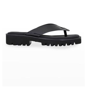 Donald J Pliner Bloom Embossed Thong Comfort Sandals in Black